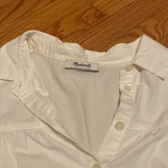 Madewell white short sleeve button up blouse - Picture 2 of 2